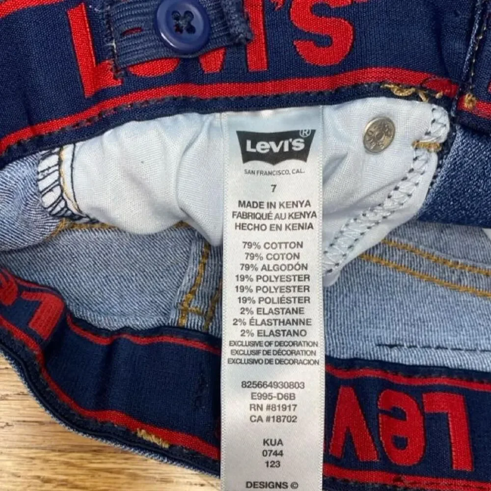 Levi's 511 Boys Denim Shorts Size 7 Regular Blue Classic 5 Pocket